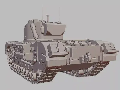 Churchill Mk VII British Heavy Infantry Tank WWII 3D Printable  3D print model