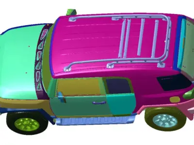 Toyota FJ Cruiser  2013 Vehicle 3d scan model 3D model 3D model