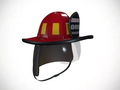 Fire safety helmet 3D model