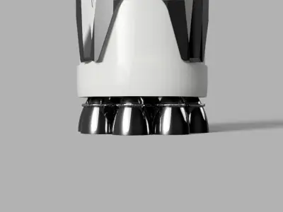 Falcon 9 rocket model Free 3D model