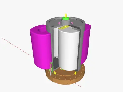Shielded Savonius wind energy harvester 3D model