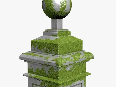 Ancient Pillars Low-poly 3D model