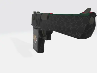Pistol Desert Eagle 357 Magnum 3D model Low-poly 3D model