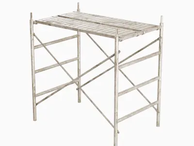 Metal Scaffolding Construction 07 Low-poly 3D model