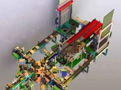 USB assembly line equipment 3D model