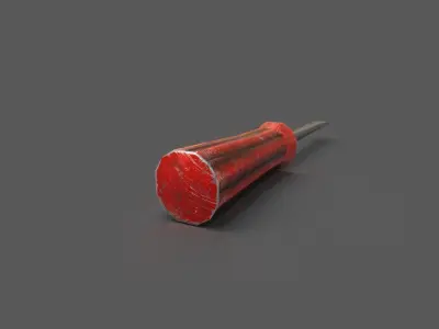 Screwdriver Low-poly 3D model