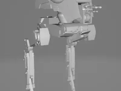 Star Wars ATST Walker - Low Poly Game - Battlefield - FBX MODEL Low-poly 3D model