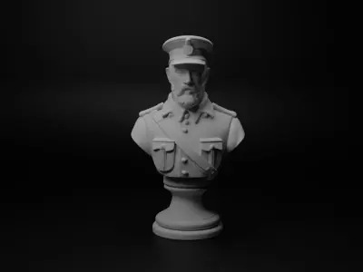 Austro-Hungarian Soldier Bust Chess 3D print model buy