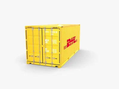 20ft Shipping Container DHL 3D model