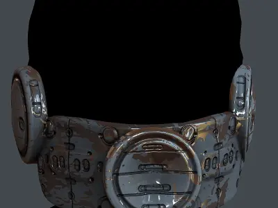 Helmet gas mask scifi military combat Low-poly 3D  Low-poly 3D model