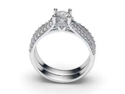 solitaire with ring sizes  8 part S84 3D print model