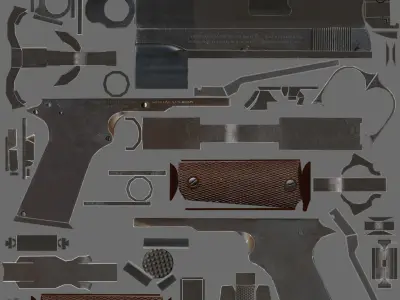 colt gun Free low-poly 3D model