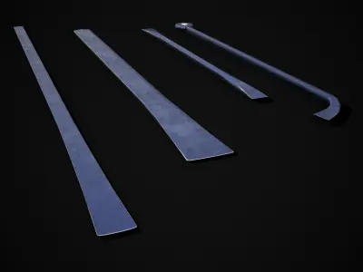 Pry Bars Low-poly 3D model
