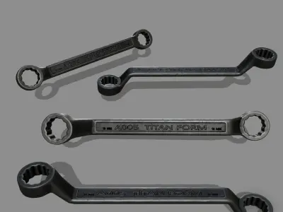 wrench Low-poly 3D model 6