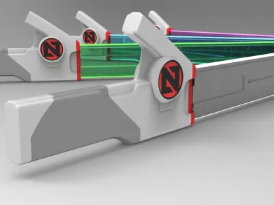 Valorant Spectrum Knife Low-poly 3D model