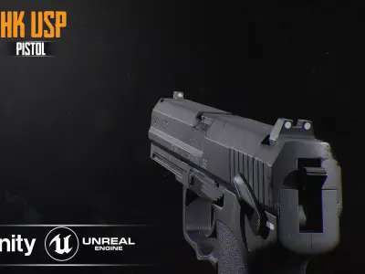 HK USP Low-poly 3D model