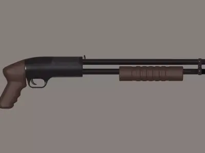 Shotgun Low-poly 3D model order