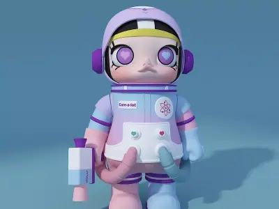 Pop Mart-Figurine 02 3D model