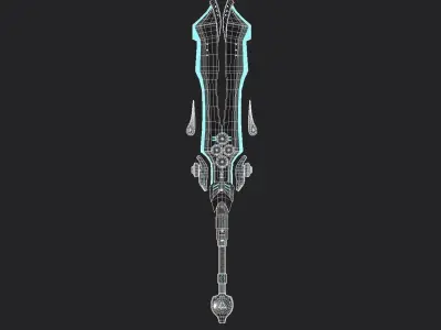 Sword - Fantasy - Sci-Fi - Gameready - PBR Low-poly 3D model