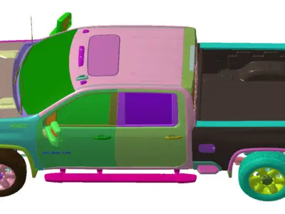 Chevrolet Silverado 2500 4WD LTZ 2020 Vehicle 3d scan model 3D model