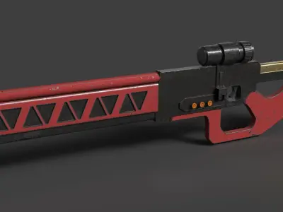 sci-fi weapon Low-poly 3D model