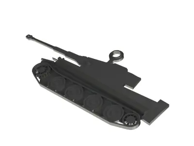Keychain Tiger tank 3D model