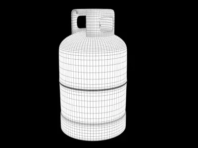 Gas Cylinder Low-poly 3D model 12