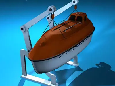 Life boat side support 3D model