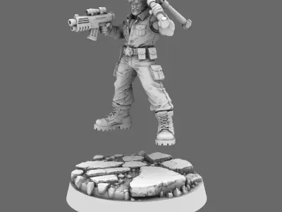 Colonial Troops Action Hero Chuck 3D print model