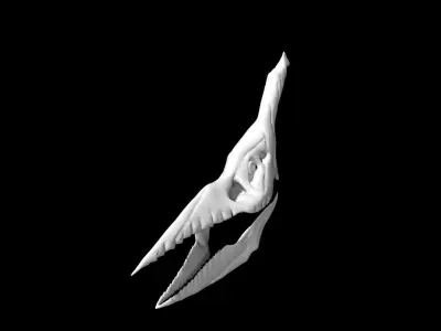 Pterasaur skull Low-poly 3D model