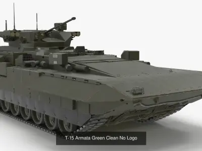 T-15 Armata Green Clean Collection 3D Model Pack