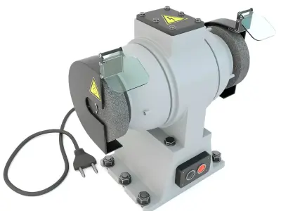 Industrial machine tool - Grinder machine gray 3D model