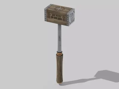 OB 00 17 vampire hunter hammer a Low-poly 3D model