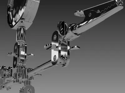 Articulated Clamp Low-poly 3D model