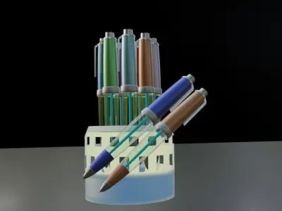free 3D ballpen design  3D model