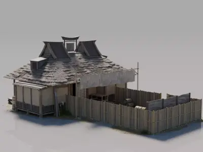 Traditional Japanese House 17 3D model