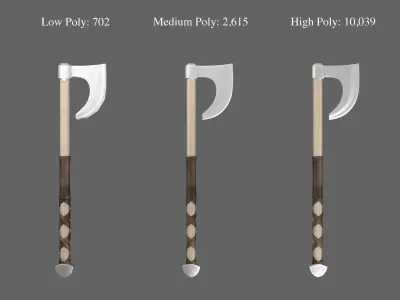 Ancient Collection Viking Weapons Set 3D Model Pack