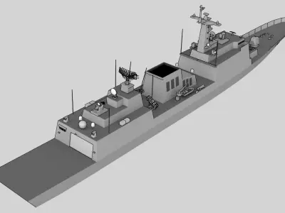 DDG Chungmugong Yi Sun-sin KDX II class Low-poly 3D model