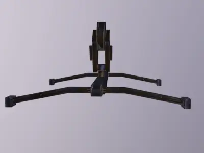 Crane Winch Low-poly 3D model