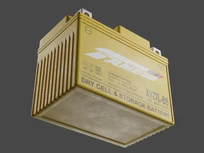 Motorcycle Battery Low-poly 3D model purchase