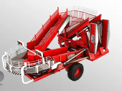Gilles R136 Loader Low-poly 3D model