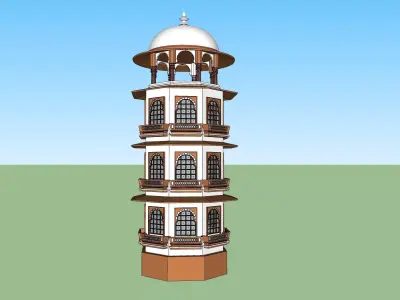indian minar tower 3d modal 3D model