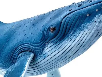 Blue Whale 3D Realistic Ocean Animal Detailed Skin Texture Low-poly 3D model