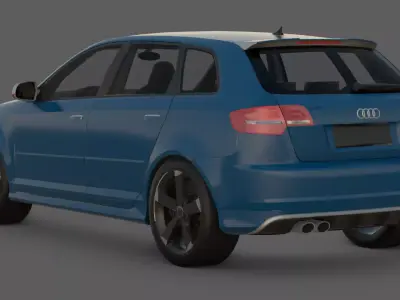 2012 Audi RS3 Sportback 3D Model  The Original Hot Hatch Killer Low-poly 3D model