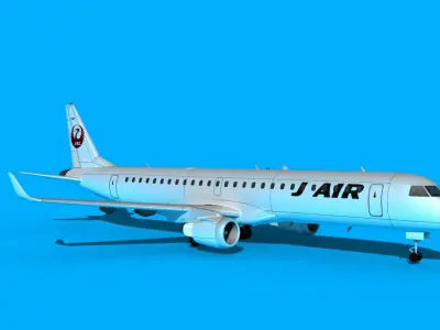 Embraer Emb-190 Japan Air Lines 3D model