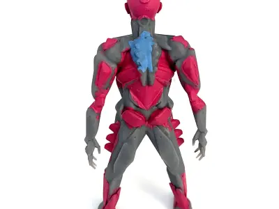 Sci-Fi Cyborg Figure STL 3d Print File Royalty Free 3D print model
