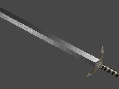 Gladius sword with Excalibur handle Low-poly 3D model