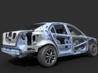 Car Frame 02 3D model purchase