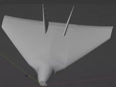 Flying-Wing Concept Jet AIAA DBF JSF Printable STL 3D print model