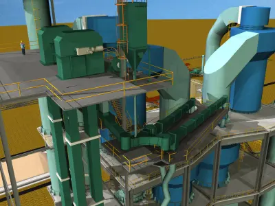 Control Feed Silo Kiln Feed Free 3D model